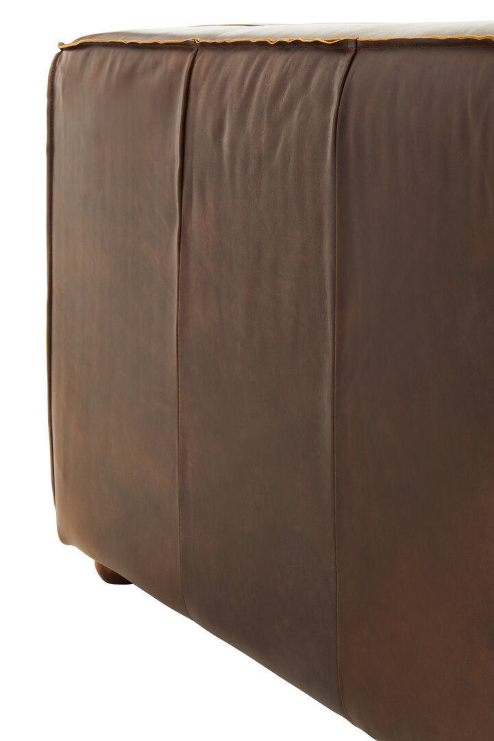 Monarch Two Seater Mexico Brown Leather Sofa