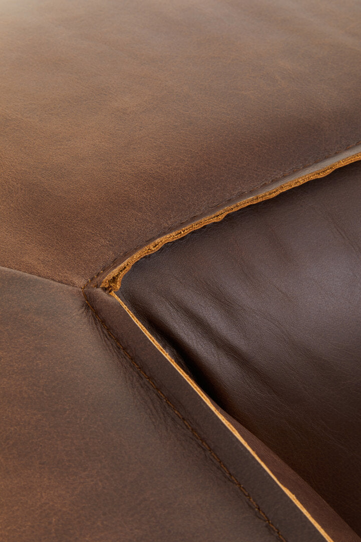 Monarch Three Seater Mexico Brown Leather Sofa