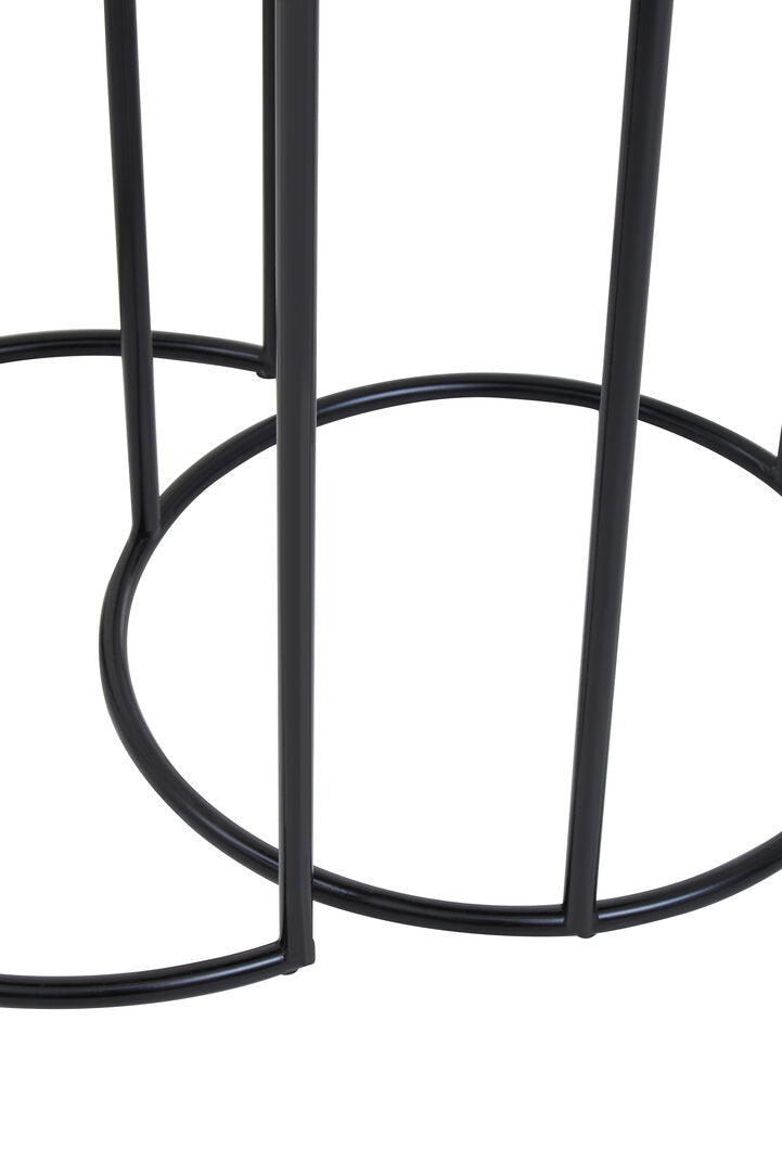 Stella Set Of 2 Nesting Tables with Agate Effect