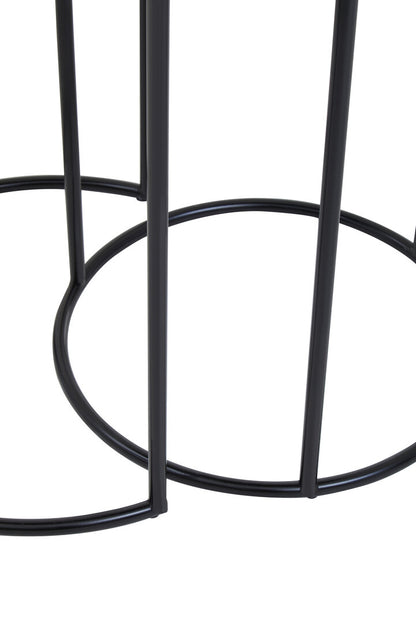 Stella Set Of 2 Nesting Tables with Agate Effect