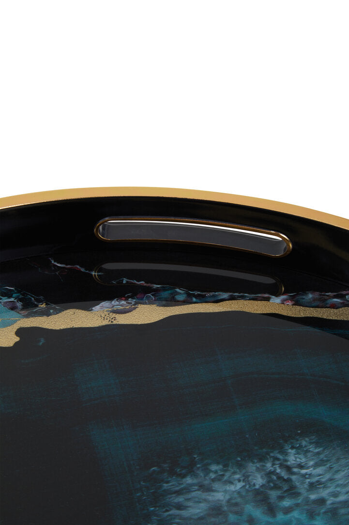 Stella Set Of 2 Nesting Tables with Agate Effect