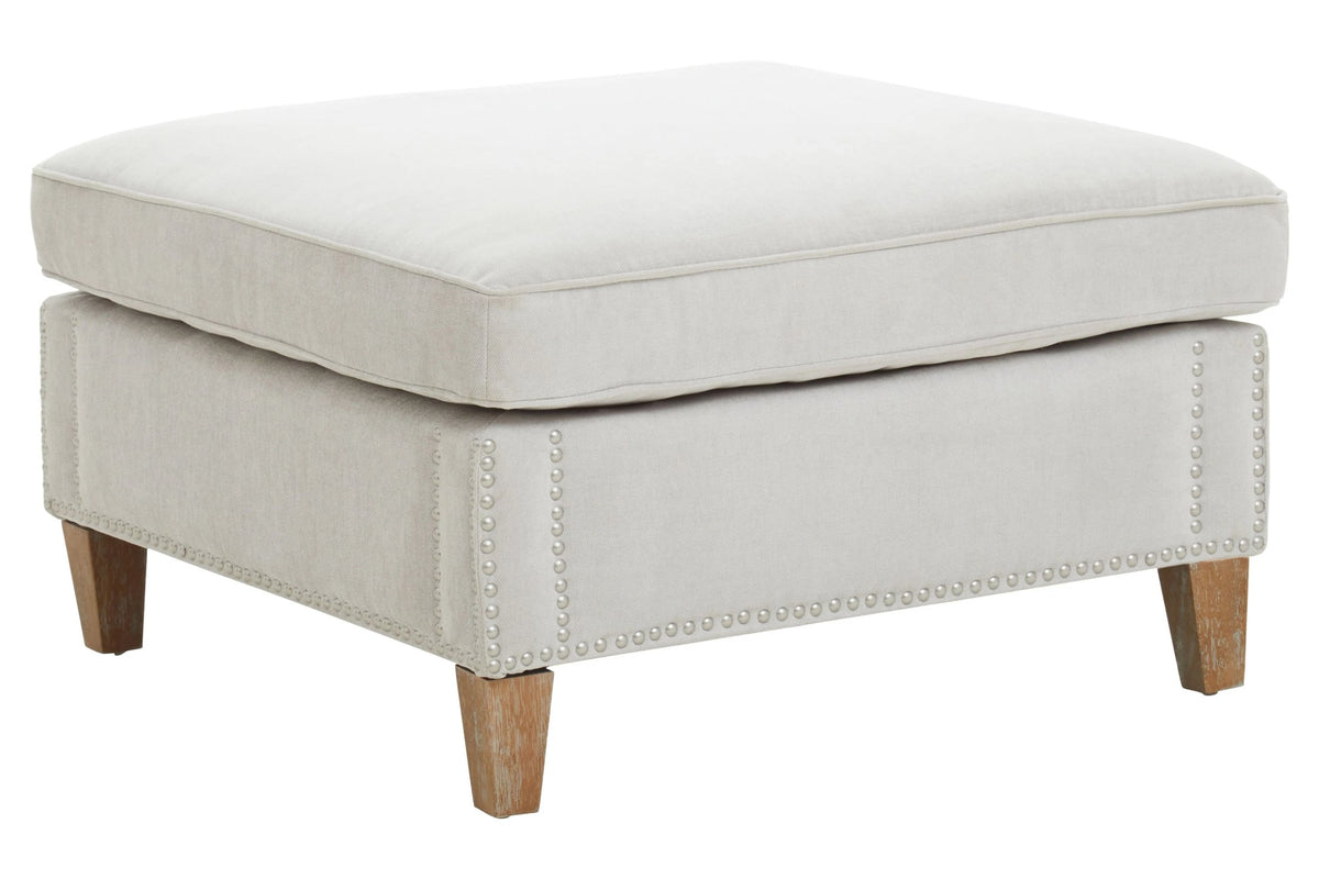 Brompton Grey Fabric Footstool