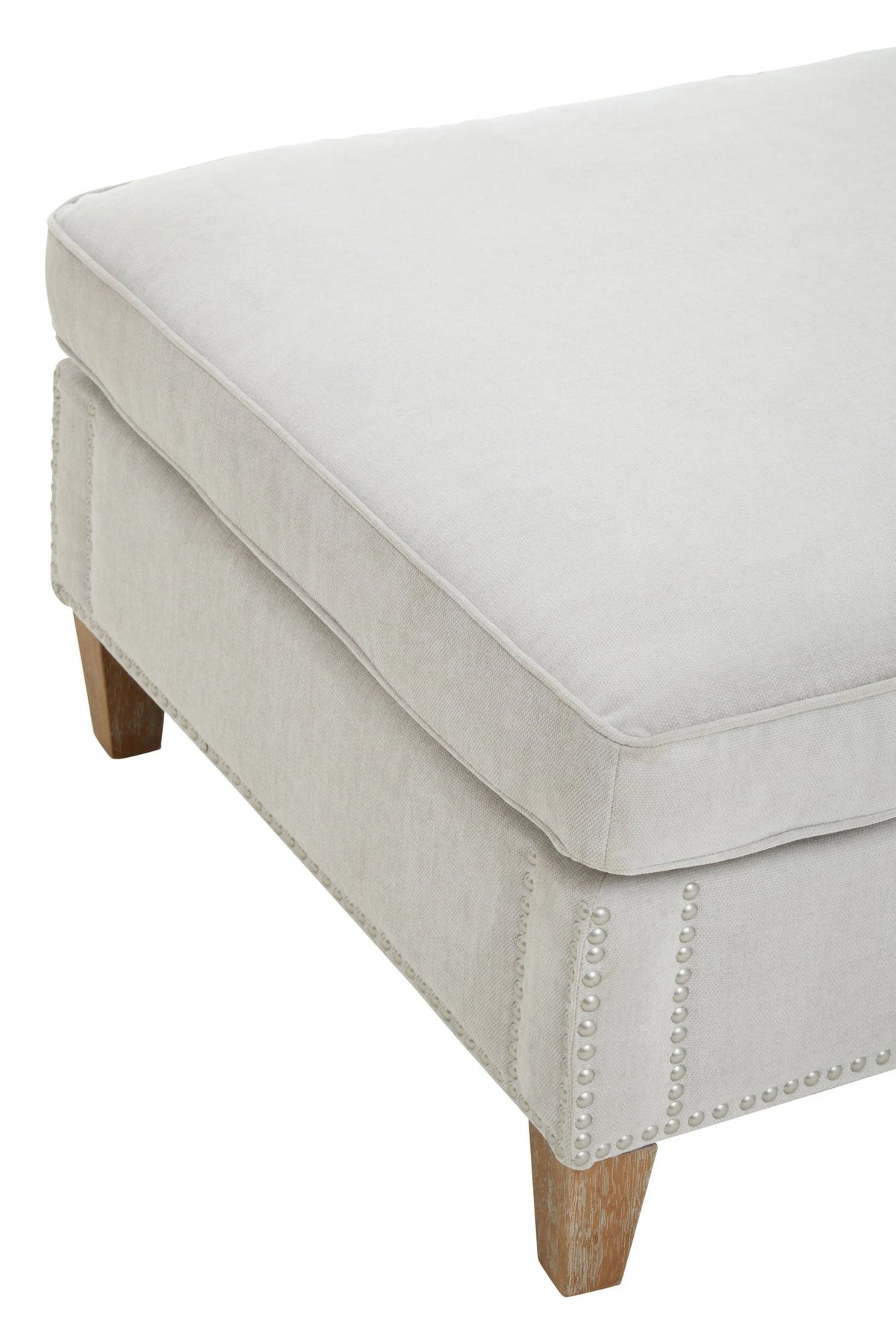 Brompton Grey Fabric Footstool