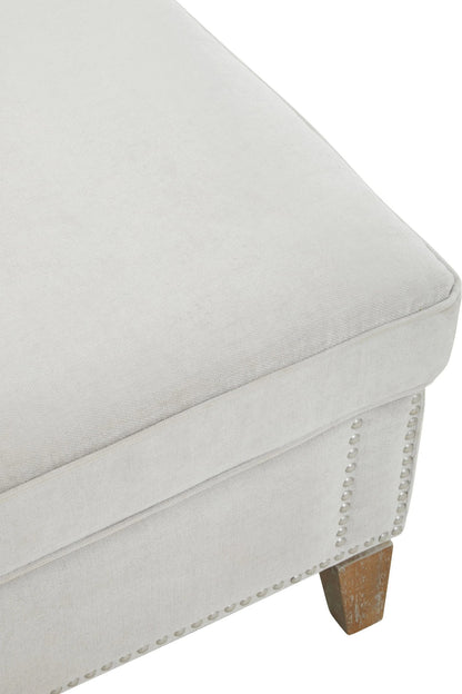 Brompton Grey Fabric Footstool