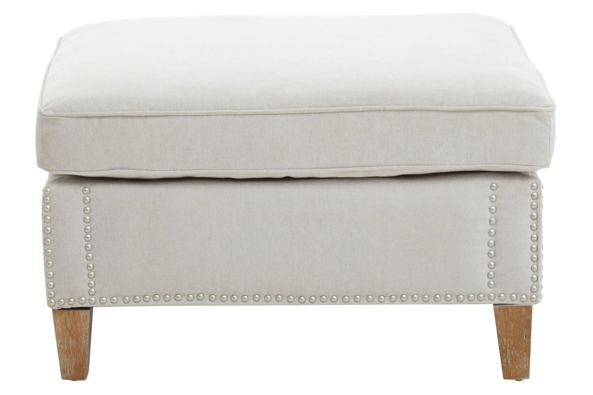 Brompton Grey Fabric Footstool