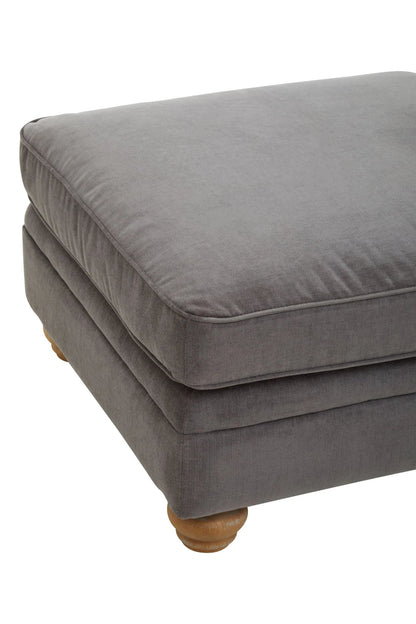 Ardleigh Grey Fabric Footstool