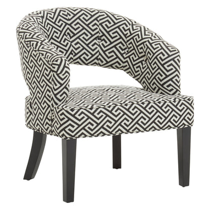 Mayfair Greek Key Design Cutout Lounge Chair
