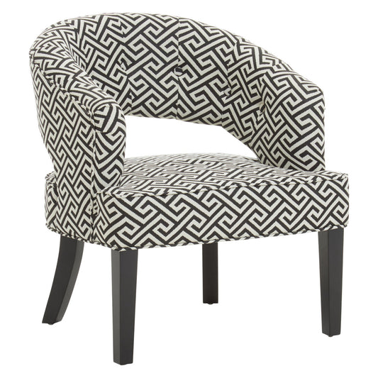 Mayfair Greek Key design Cutout Lounge Chair