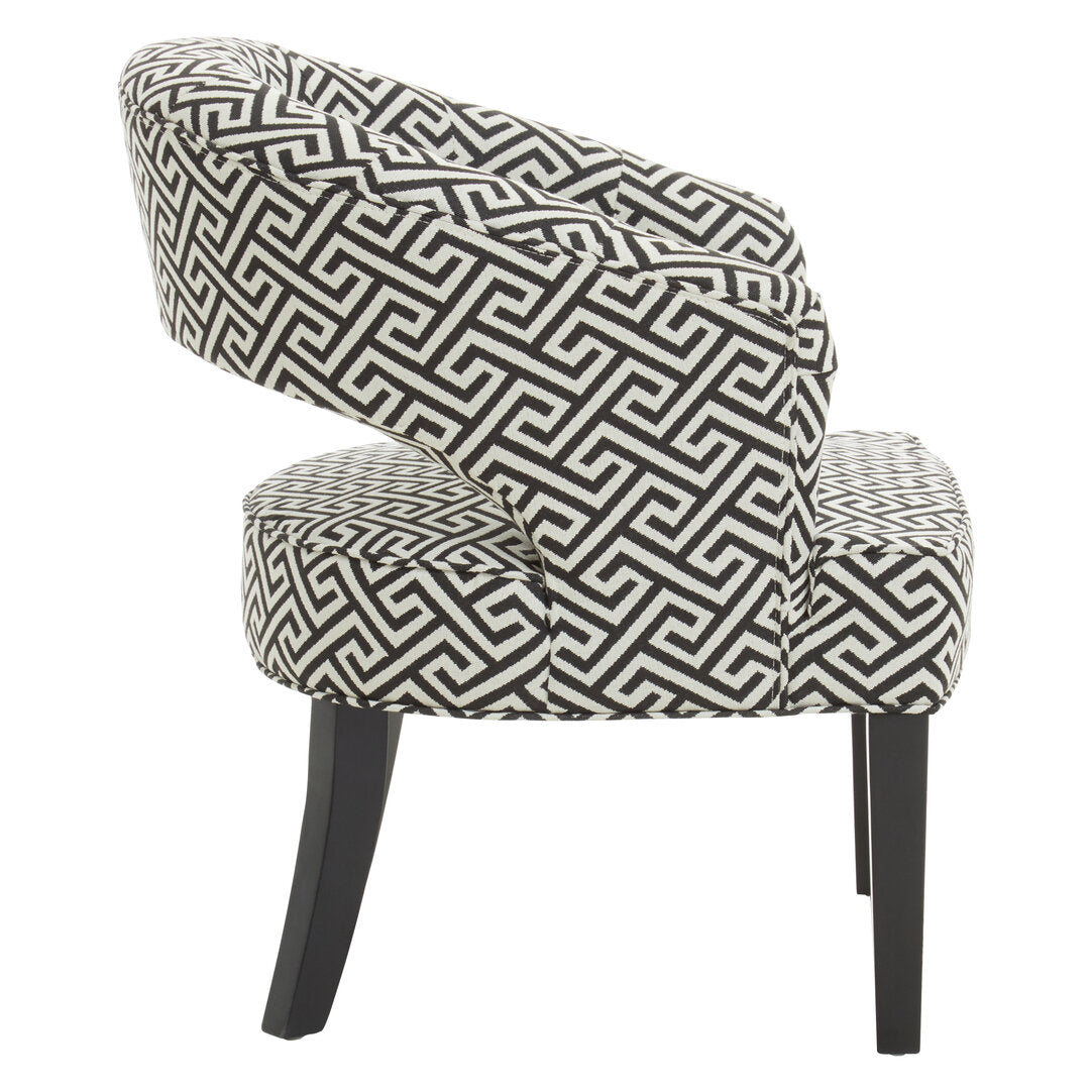 Mayfair Greek Key design Cutout Lounge Chair