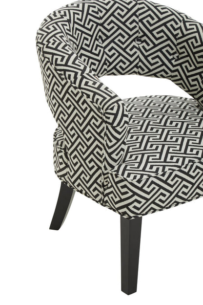 Mayfair Greek Key Design Cutout Lounge Chair
