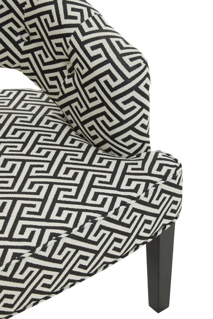 Mayfair Greek Key Design Cutout Lounge Chair