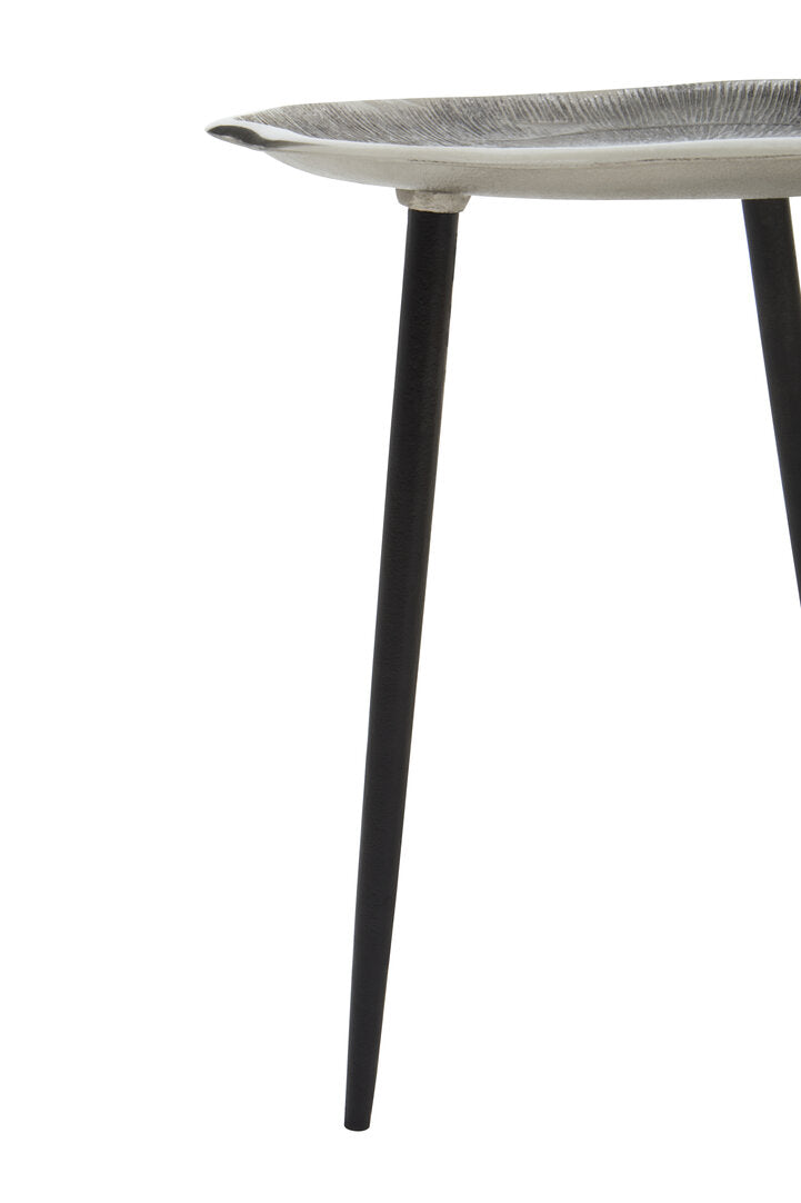 Forest Set Of Two Oak Effect Silver Top Side Tables