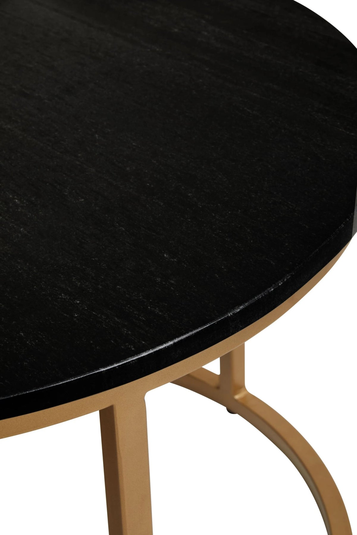 Nerello Nest Of Two Black Marble Top Round Coffee Tables
