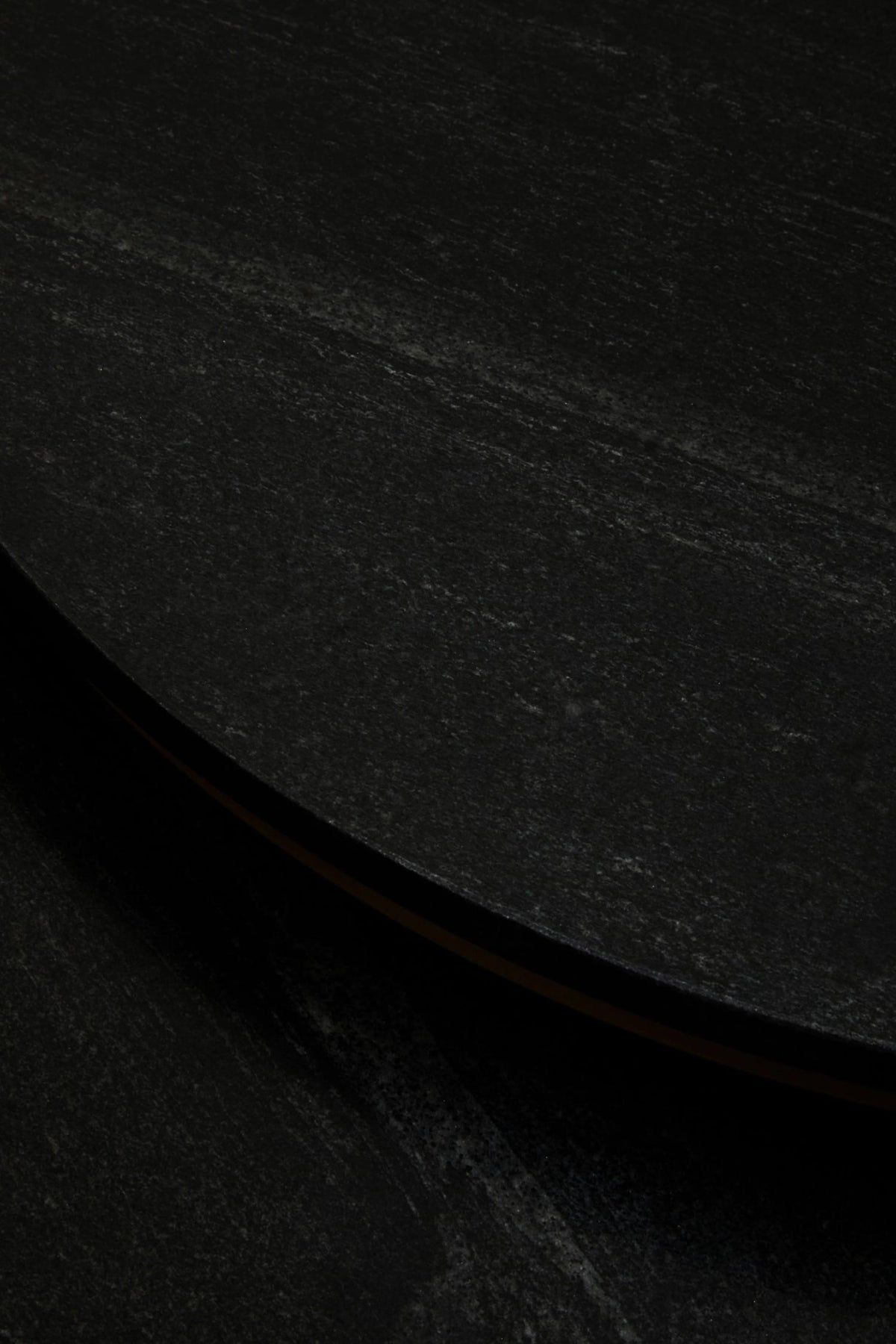 Nerello Nest Of Two Black Marble Top Round Coffee Tables