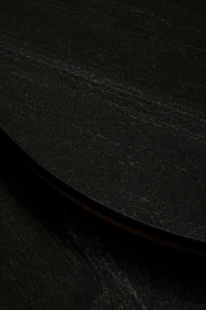Nerello Nest Of Two Black Marble Top Round Coffee Tables
