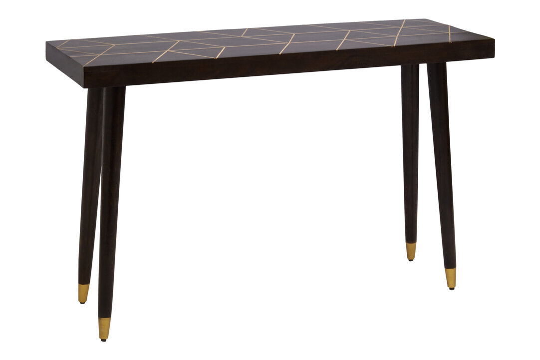 Nepor Mango Wood And Gold Finishing Console Table