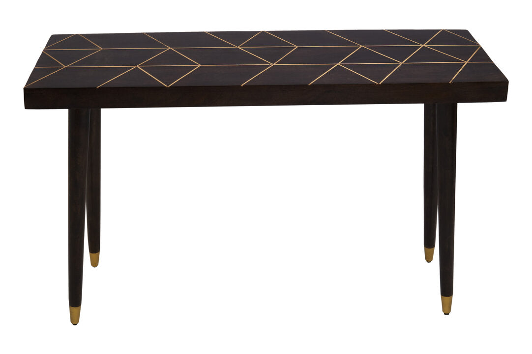 Nepor Mango Wood And Gold Finishing Console Table