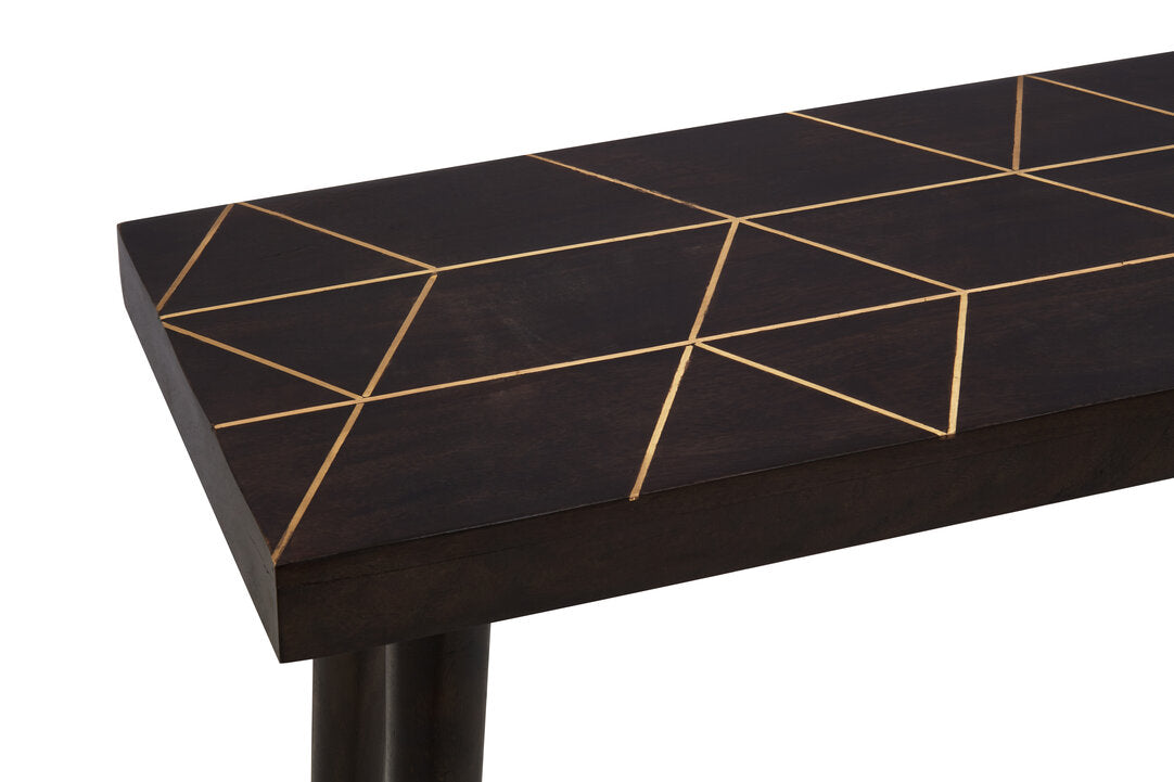 Nepor Mango Wood And Gold Finishing Console Table