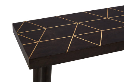 Nepor Mango Wood And Gold Finishing Console Table