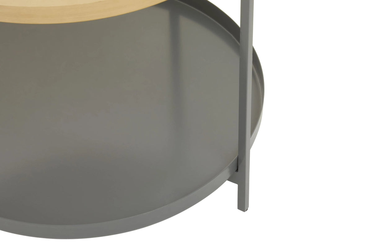Serpenta Grey and Gold Finish 2 Tier Coffee Table