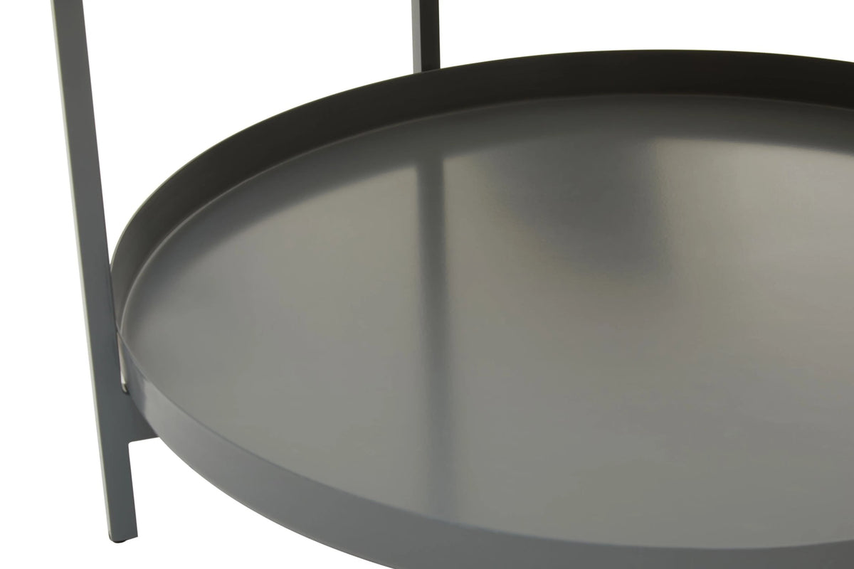 Serpenta Grey and Gold Finish 2 Tier Coffee Table