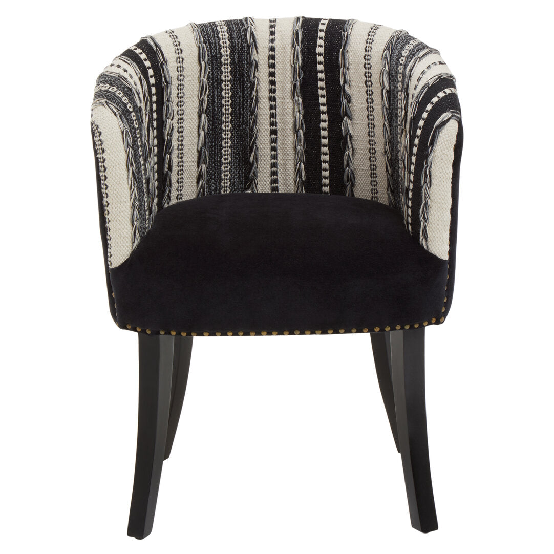 Serene Black and White Chair