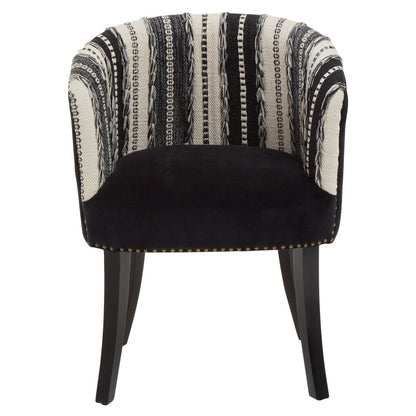 Serene Black and White Chair