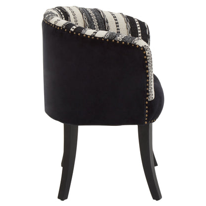 Serene Black and White Chair