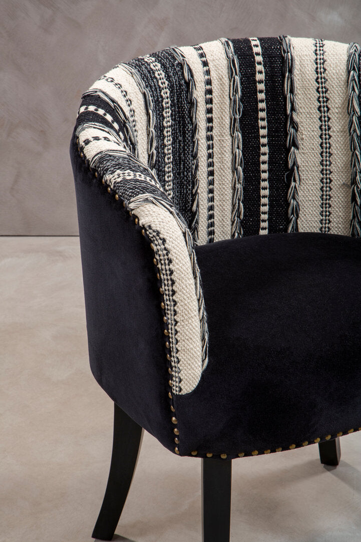 Serene Black and White Chair