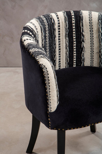 Serene Black and White Chair