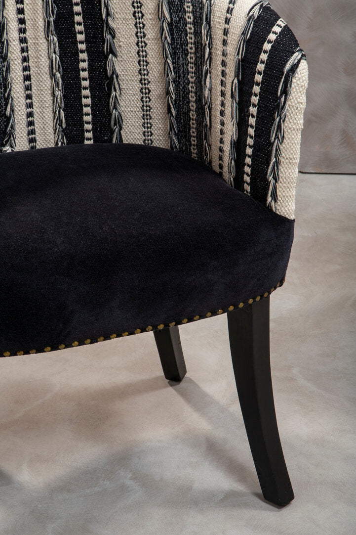 Serene Black and White Chair