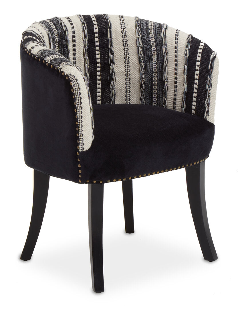 Serene Black and White Chair