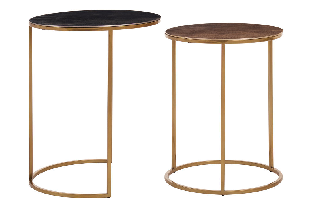 Asya Nest Of Two Gold Tables