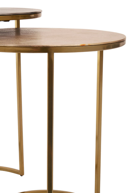 Asya Nest Of Two Gold Tables
