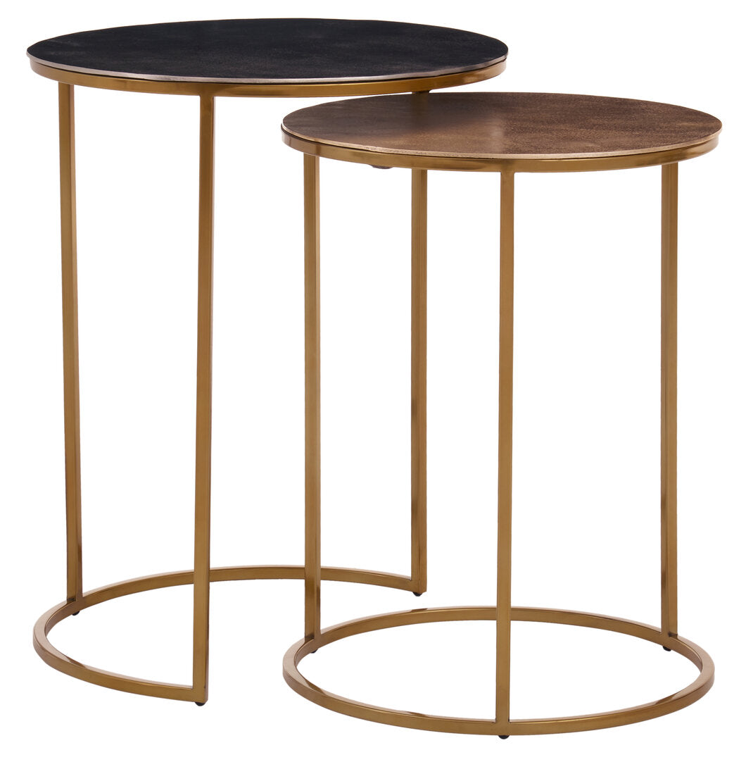 Asya Nest Of Two Gold Tables