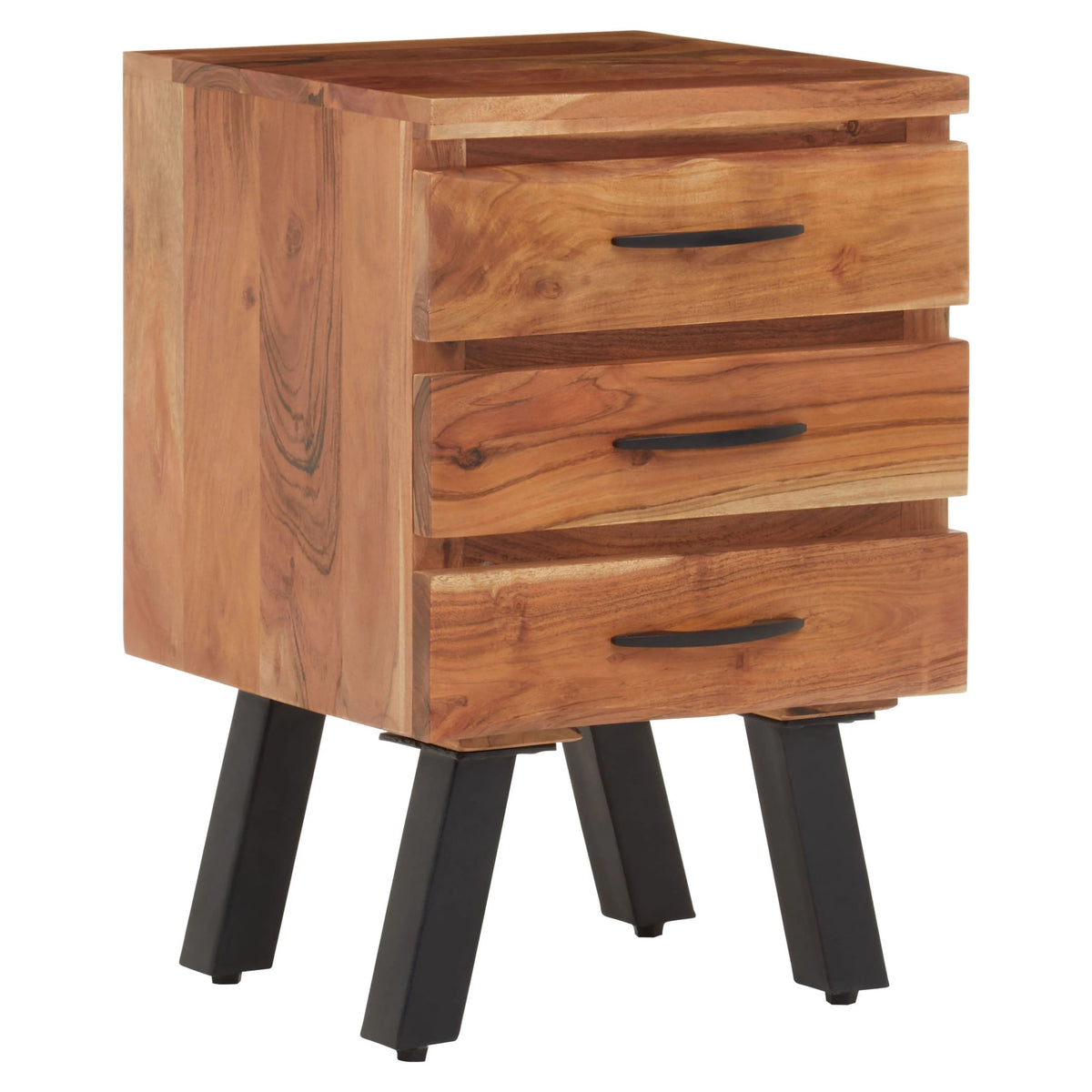 Nashira Three Drawer Acacia Side Table