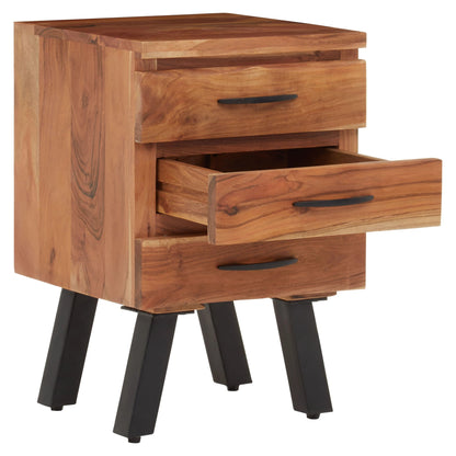Nashira Three Drawer Acacia Side Table