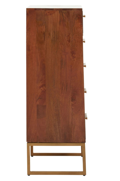 Mangrove Mango Wood Chest of 5 Drawers