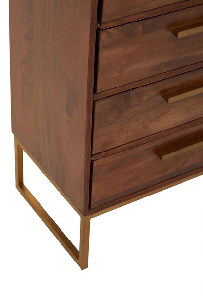 Mangrove Mango Wood Chest of 5 Drawers