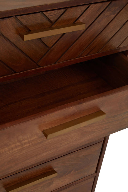 Mangrove Mango Wood Chest of 5 Drawers