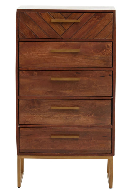 Mangrove Mango Wood Chest of 5 Drawers