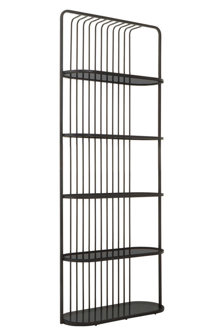 Van Five Tier Black Shelf Unit