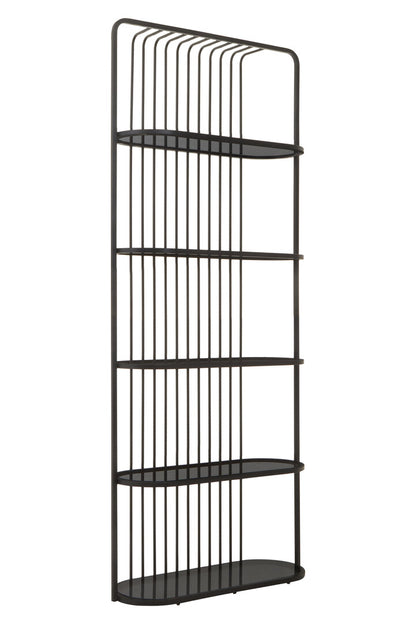Van Five Tier Black Shelf Unit
