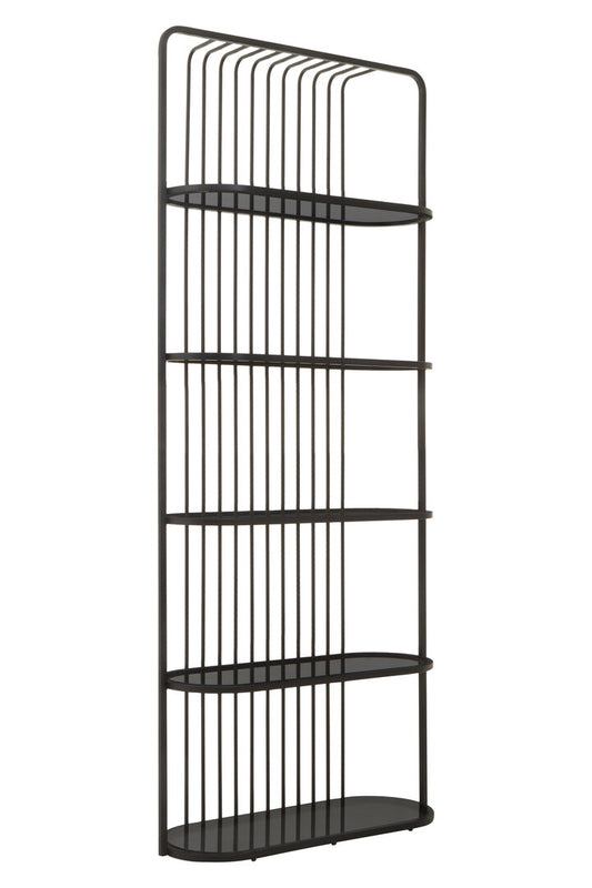 Van Five Tier Black Shelf Unit