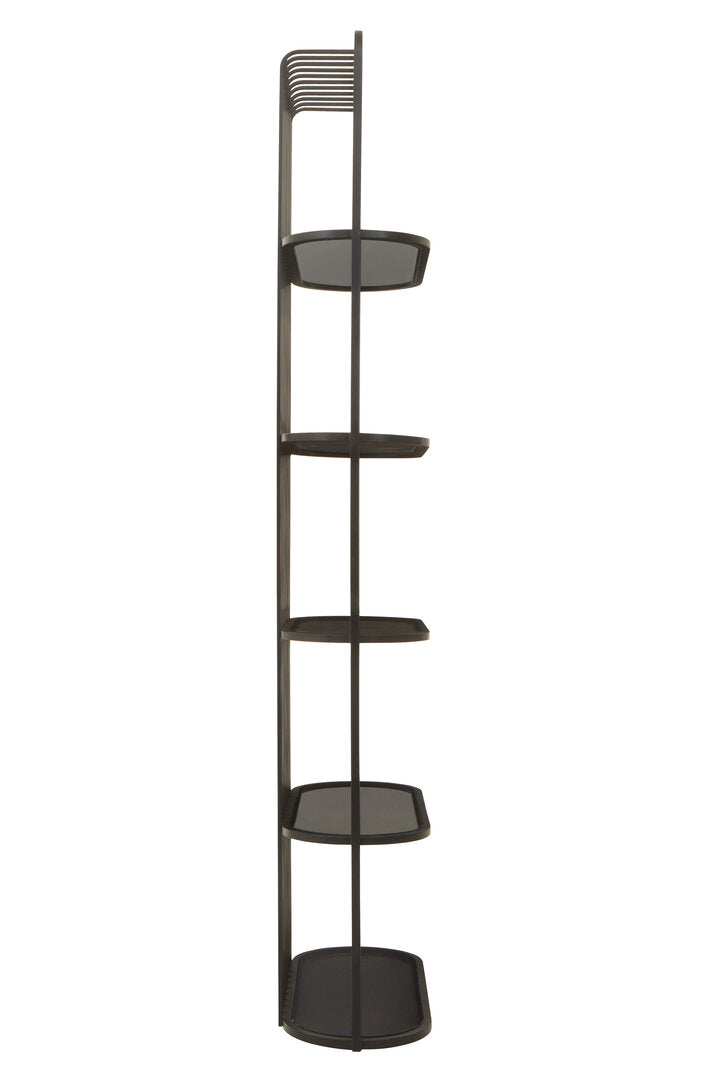 Van Five Tier Black Shelf Unit