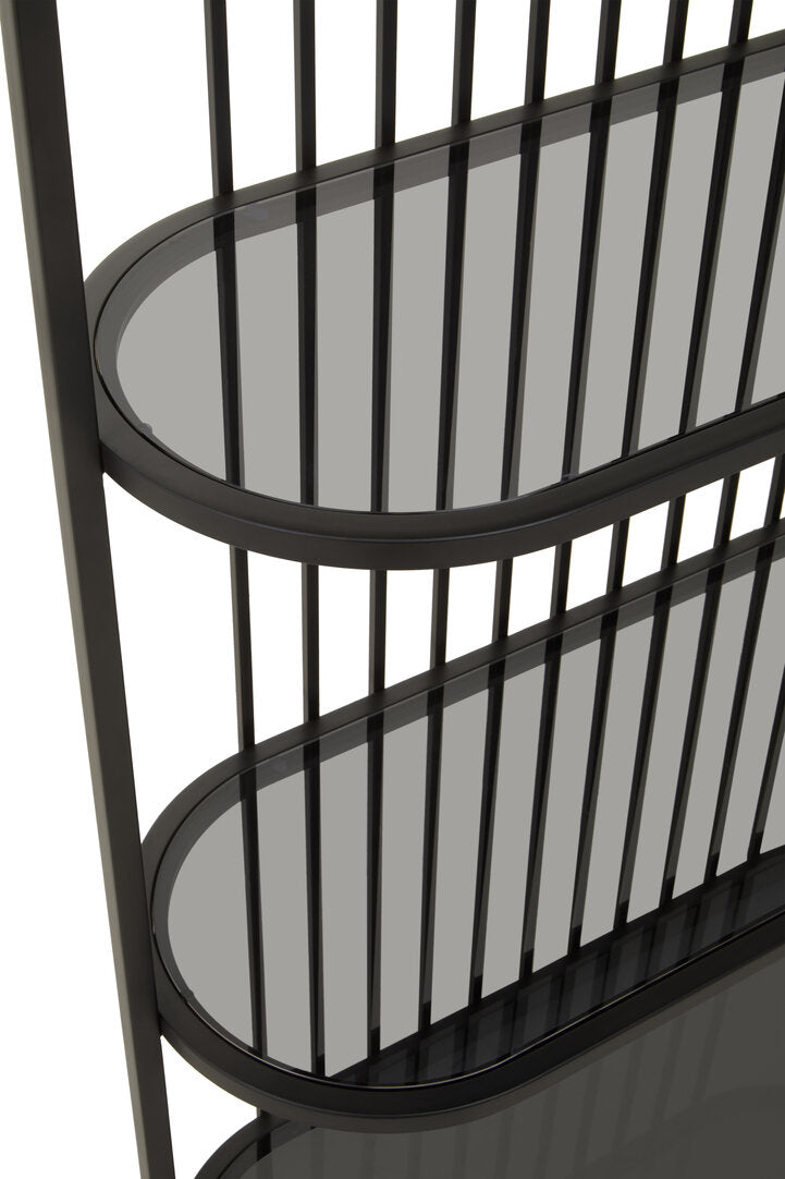 Van Five Tier Black Shelf Unit