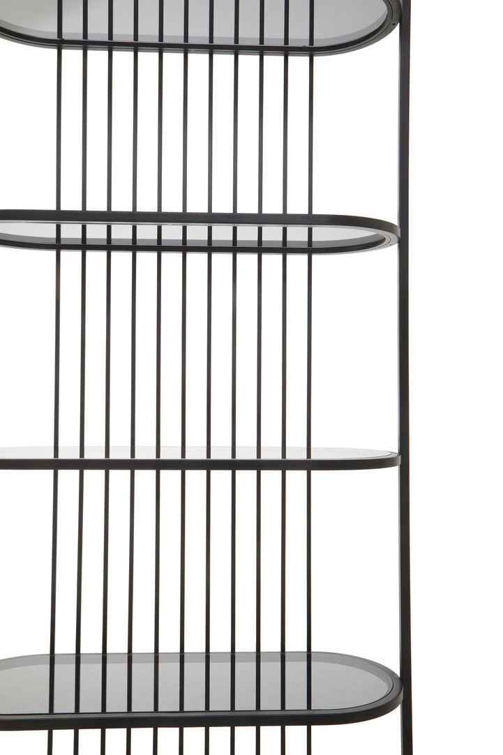 Van Five Tier Black Shelf Unit