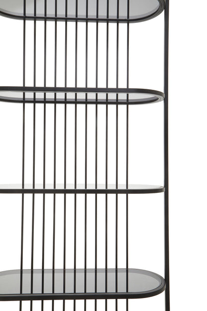 Van Five Tier Black Shelf Unit