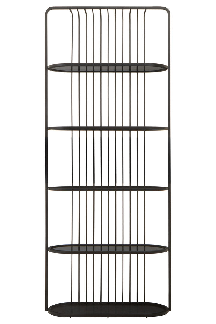 Van Five Tier Black Shelf Unit