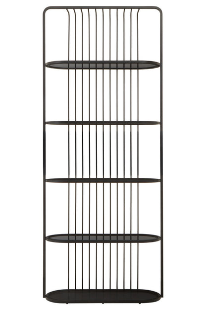 Van Five Tier Black Shelf Unit